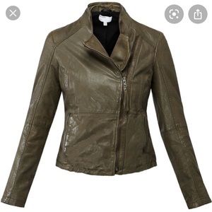 Laundry by Shelli Segal Distressed Leather Moto Jacket